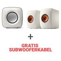 KEF Combi Deal LS50 Wireless II + KC62 - Wit/Wit (met GRATIS subwooferkabel)