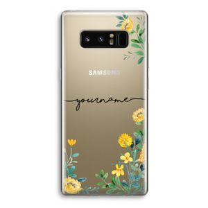 Gele bloemen: Samsung Galaxy Note 8 Transparant Hoesje