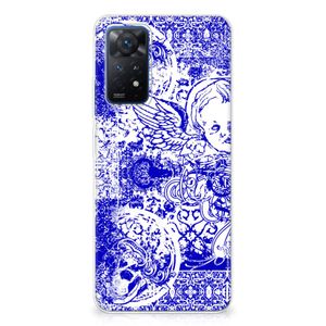 Silicone Back Case Xiaomi Redmi Note 11 Pro 5G Angel Skull Blauw