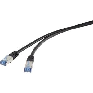 Renkforce RF-4673688 RJ45 Netwerkkabel, patchkabel CAT 6A S/FTP 2.00 m Zwart UV-bestendig 1 stuk(s)