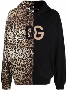 Dolce & Gabbana hoodie à patch logo - Tons neutres