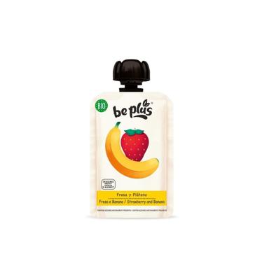 Knijpfruit 100% strawberry banana bio