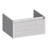 Brauer Hope Wavy - Onderkast - 60 cm - met 1 Softclose Lade Greeploos en 1 Sifon Uitsparing - Forest Seashell