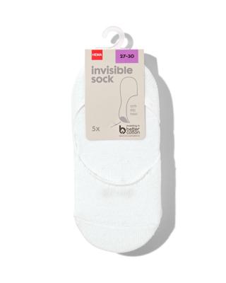 HEMA Kinder sneakersokken met katoen - 5 paar wit (wit)