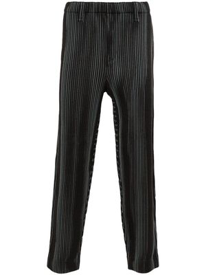 Homme Plissé Issey Miyake pantalon Tweed Pleats à coupe courte - Noir