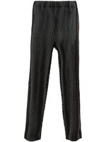 Homme Plissé Issey Miyake Tweed Pleats cropped trousers - Noir