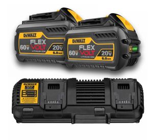 DeWalt DCB132T2-QW Starterset - DCB132 dubbellader voor 18V en FLEXVOLT accu's + 2x Accu DCB546 - DCB132T2-QW