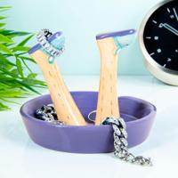 Happy Legs sieradenschaaltje - Paars/sloffen