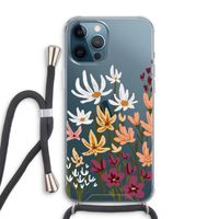 Painted wildflowers: iPhone 12 Pro Max Transparant Hoesje met koord