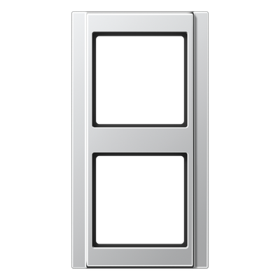 Jung A500 afdekraam 2-voudig aluminium A582AL