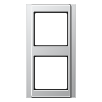 Jung A500 afdekraam 2-voudig aluminium A582AL