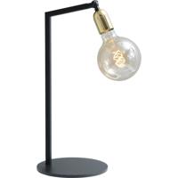 Masterlight Zwarte tafellampTube met gouden fitting - 935145