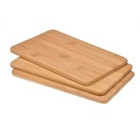 3x Houten bamboe planken / serveer planken 22 x 14 x 0,8 cm - Snijplanken