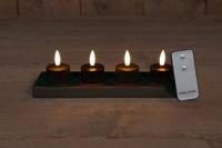 Set 4 St 3D Wick Inductive Rechargeable Black Tealight - Annas collection Set 4 St 3D Wick Inductive Rechargeable Black Tealight - Annas collection