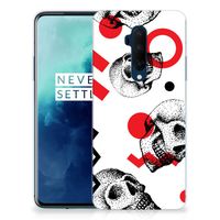 Silicone Back Case OnePlus 7T Pro Skull Red - thumbnail