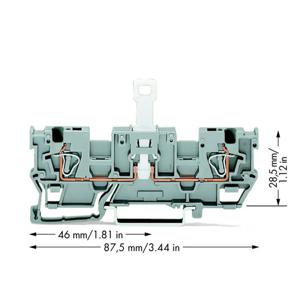 WAGO 769-242 Scheidingsklem 5 mm Spanveer Toewijzing: L Grijs 50 stuk(s)