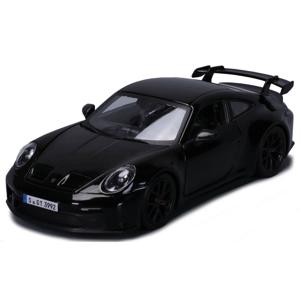 Modelauto - Porsche 911 GT3 - zwart - metaal - schaal 1:24 19 x 7 x 5 cm - speelgoed auto