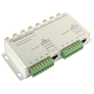 8-kanaals passieve UTP video balun