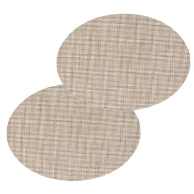 Placemat Maoli - Set van 8x stuks - ovaal - naturel - 48 x 35 cm - kunststof - onderlegger