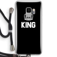 King zwart: Samsung Galaxy S9 Transparant Hoesje met koord