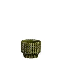 Lauria pot rond d.groen h6xd7,5cm - Mica decorations