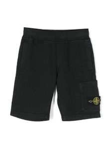 Stone Island Junior short cargo à patch Compass - Noir