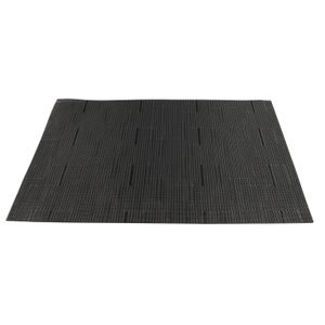 8x Placemats/onderleggers zwart 30 x 45 cm