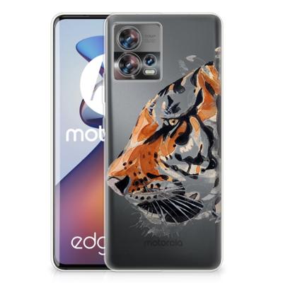 Smartphone hoesje Motorola Edge 30 Fusion Watercolor Tiger