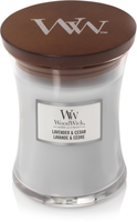 WW Lavender & Cedar Medium Candle - WoodWick
