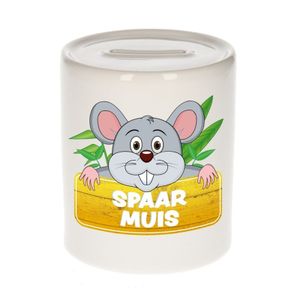 Kinder spaarpot met muis print 9 cm