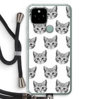 Kitten: Pixel 5 Transparant Hoesje met koord
