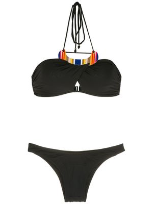 Amir Slama maillot de bain à broderies - Noir
