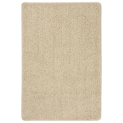 VidaXL Vloerkleed shaggy anti-slip 140x200 cm crèmekleurig