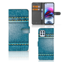 Motorola Moto G100 Wallet Case met Pasjes Jeans