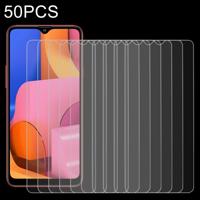 50 stuks 0.26 mm 9H 2.5 D gehard glas film voor Galaxy A20s