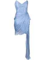 Iris Serban robe-bustier Zay à design drapé - Bleu