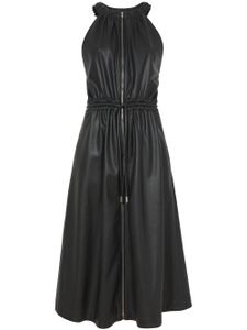 Proenza Schouler White Label robe mi-longue en cuir artificiel - Noir