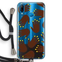 Hands dark: Huawei P20 Lite Transparant Hoesje met koord