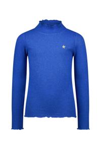 Like Flo Meisjes basic col shirt - Eef - Kobalt blauw