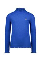 Like Flo Meisjes basic col shirt - Eef - Kobalt blauw