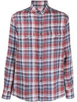 Brunello Cucinelli chemise à carreaux - Rouge