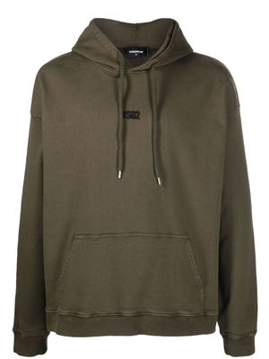 DSQUARED2 hoodie à logo brodé - Vert
