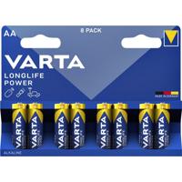 Batterij varta longlife power 8x aa