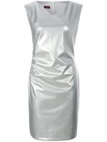 Mouwloze jurk V-hals Van TALBOT RUNHOF X PETER HAHN zilverkleur - thumbnail