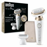 Elektrische epilator - BRAUN - Silk-épil 9 Flex - Gemakkelijk ontharen - 9-041 3D - Wit/Goud