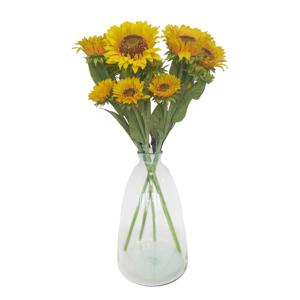 Kunstbloem Zonnebloem Helianthus groot - 5x - 85 cm - losse steel - kunst zijdebloem