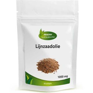 Lijnzaadolie koudgeperst | Omega 3- en 9-vetten | 60 softgels | 1000 mg | Vitaminesperpost.nl