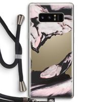 Roze stroom: Samsung Galaxy Note 8 Transparant Hoesje met koord
