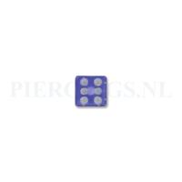 Balletje 1.2 mm acryl dobbelsteen blauw