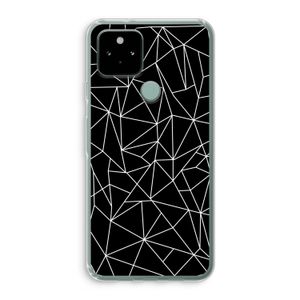Geometrische lijnen wit: Google Pixel 5 Transparant Hoesje